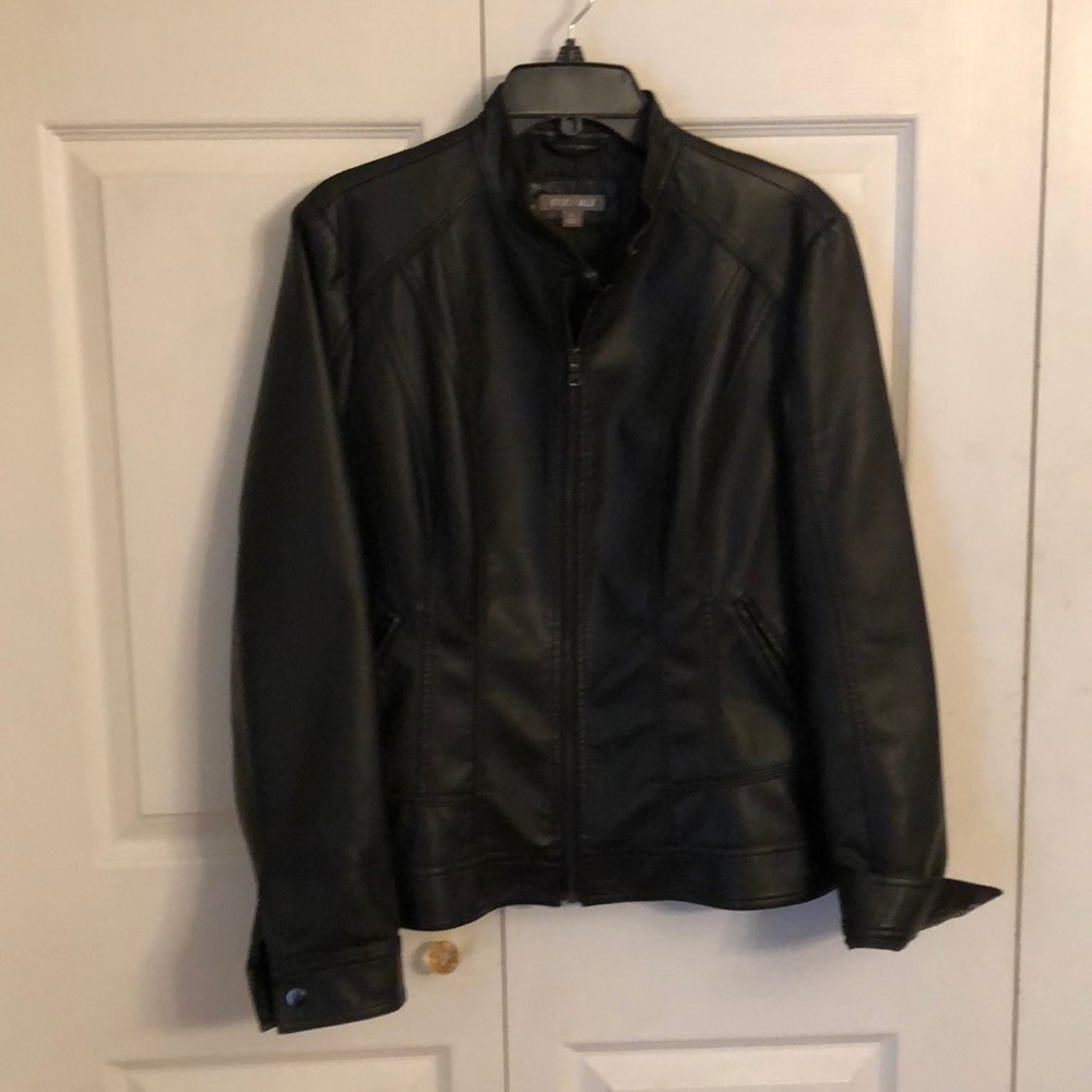 Leather Jacket, Black L, Rox & Ali